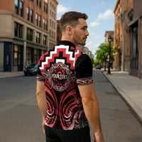 Aotearoa Ngati Toa Personalised Zipper Polo Shirt Maori Iwi Poutama Puhoro Tattoo LT14 - Polynesian Pride