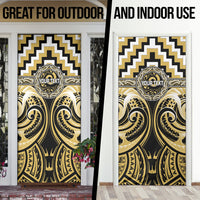 Aotearoa Ngati Tama Personalised Door Cover Maori Iwi Poutama Puhoro Tattoo LT14 - Polynesian Pride