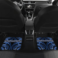 Aotearoa Ngati Ruanui Personalised Car Mats Maori Iwi Poutama Puhoro Tattoo LT14 Set 2pcs - Back Blue - Polynesian Pride