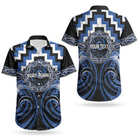 Aotearoa Ngati Ruanui Personalised Couples Matching Off The Shoulder Long Sleeve Dress and Hawaiian Shirt Maori Iwi Poutama Puhoro Tattoo LT14 - Polynesian Pride