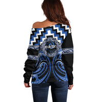Aotearoa Ngati Ruanui Personalised Off Shoulder Sweater Maori Iwi Poutama Puhoro Tattoo LT14 - Polynesian Pride