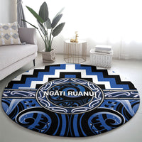 Aotearoa Ngati Ruanui Round Carpet Maori Iwi Poutama Puhoro Tattoo LT14 - Polynesian Pride