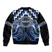 Aotearoa Ngati Ruanui Personalised Sleeve Zip Bomber Jacket Maori Iwi Poutama Puhoro Tattoo LT14 - Polynesian Pride