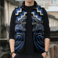 Aotearoa Ngati Ruanui Personalised Sleeveless Puffer Jacket Maori Iwi Poutama Puhoro Tattoo LT14 - Polynesian Pride