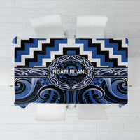 Aotearoa Ngati Ruanui Tablecloth Maori Iwi Poutama Puhoro Tattoo LT14 Blue - Polynesian Pride
