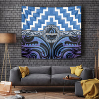 Aotearoa Ngaruahine Tapestry Maori Iwi Poutama Puhoro Tattoo LT14 Blue - Polynesian Pride