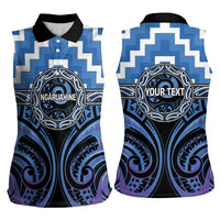 Aotearoa Ngaruahine Personalised Women Sleeveless Polo Shirt Maori Iwi Poutama Puhoro Tattoo LT14 - Polynesian Pride