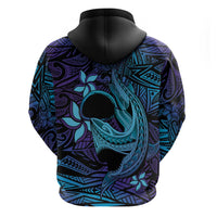 Nukuoro Atoll Zip Hoodie Polynesian Shark Tattoo Purple Gradient Vibes LT14 - Polynesian Pride