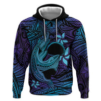 Nukuoro Atoll Zip Hoodie Polynesian Shark Tattoo Purple Gradient Vibes LT14 Pullover Hoodie Purple - Polynesian Pride