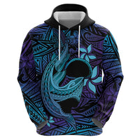 Nukuoro Atoll Zip Hoodie Polynesian Shark Tattoo Purple Gradient Vibes LT14 - Polynesian Pride