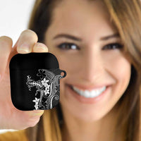 Black Hawaii AirPods Case Hammerhead Shark Tattoo Curve Polynesian LT14 Black - Polynesian Pride