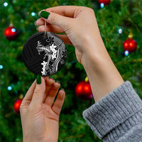 Black Hawaii Ceramic Ornament Hammerhead Shark Tattoo Curve Polynesian - Polynesian Pride