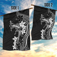 Black Hawaii Garden Flag Hammerhead Shark Tattoo Curve Polynesian LT14 - Polynesian Pride