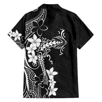 Black Hawaii Hawaiian Shirt Hammerhead Shark Tattoo Curve Polynesian - Polynesian Pride