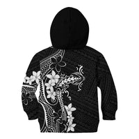 Black Hawaii Kid Hoodie Hammerhead Shark Tattoo Curve Polynesian - Polynesian Pride