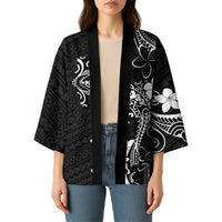 Black Hawaii Kimono Hammerhead Shark Tattoo Curve Polynesian - Polynesian Pride