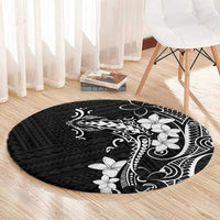 Black Hawaii Round Carpet Hammerhead Shark Tattoo Curve Polynesian LT14 - Polynesian Pride