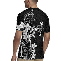 Black Hawaii Rugby Jersey Hammerhead Shark Tattoo Curve Polynesian - Polynesian Pride