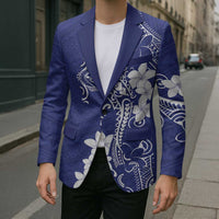 Blue Hawaii Blazer Hammerhead Shark Tattoo Curve Polynesian - Polynesian Pride