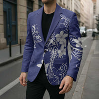 Blue Hawaii Blazer Hammerhead Shark Tattoo Curve Polynesian - Polynesian Pride