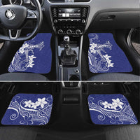 Blue Hawaii Car Mats Hammerhead Shark Tattoo Curve Polynesian - Polynesian Pride