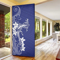 Blue Hawaii Door Cover Hammerhead Shark Tattoo Curve Polynesian - Polynesian Pride