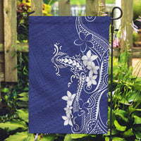 Blue Hawaii Garden Flag Hammerhead Shark Tattoo Curve Polynesian LT14 Garden Flag Blue - Polynesian Pride