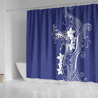 Blue Hawaii Shower Curtain Hammerhead Shark Tattoo Curve Polynesian LT14 - Polynesian Pride