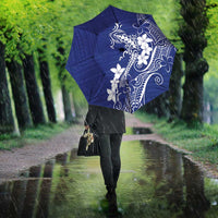 Blue Hawaii Umbrella Hammerhead Shark Tattoo Curve Polynesian - Polynesian Pride