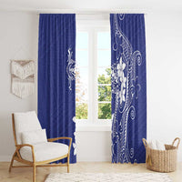 Blue Hawaii Window Curtain Hammerhead Shark Tattoo Curve Polynesian LT14 - Polynesian Pride