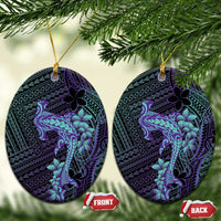 Purple Paradise Hawaii Ceramic Ornament Hammerhead Shark Tattoo Curve Polynesian - Polynesian Pride