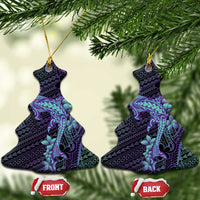 Purple Paradise Hawaii Ceramic Ornament Hammerhead Shark Tattoo Curve Polynesian - Polynesian Pride