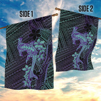 Purple Paradise Hawaii Garden Flag Hammerhead Shark Tattoo Curve Polynesian LT14 - Polynesian Pride