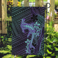 Purple Paradise Hawaii Garden Flag Hammerhead Shark Tattoo Curve Polynesian LT14 Garden Flag Purple - Polynesian Pride