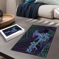 Purple Paradise Hawaii Puzzle Hammerhead Shark Tattoo Curve Polynesian - Polynesian Pride