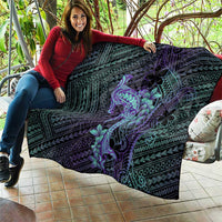 Purple Paradise Hawaii Quilt Hammerhead Shark Tattoo Curve Polynesian - Polynesian Pride
