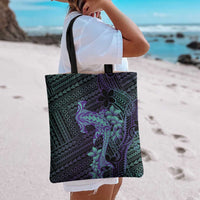 Purple Paradise Hawaii Tote Bag Hammerhead Shark Tattoo Curve Polynesian - Polynesian Pride