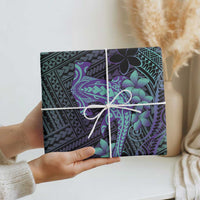 Purple Paradise Hawaii Wrapping Paper Hammerhead Shark Tattoo Curve Polynesian - Polynesian Pride