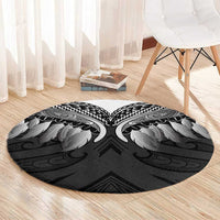 Poutama Korowai New Zealand Round Carpet Aotearoa Maori Tattoo - Polynesian Pride