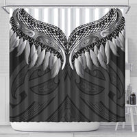 Poutama Korowai New Zealand Shower Curtain Aotearoa Maori Tattoo - Polynesian Pride
