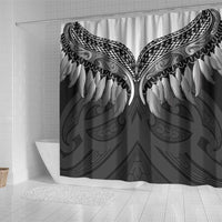 Poutama Korowai New Zealand Shower Curtain Aotearoa Maori Tattoo - Polynesian Pride