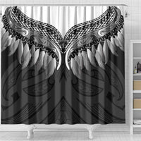 Poutama Korowai New Zealand Shower Curtain Aotearoa Maori Tattoo - Polynesian Pride