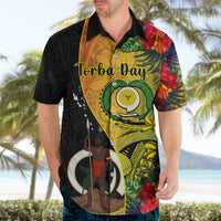 Vanuatu Torba Day Hawaiian Shirt Coat Of Arms Mix Tropical Flowers LT14 - Polynesian Pride