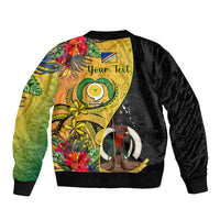personalised-vanuatu-torba-day-bomber-jacket-coat-of-arms-mix-tropical-flowers