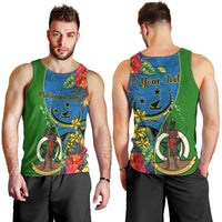 personalised-vanuatu-malampa-day-men-tank-top-coat-of-arms-mix-tropical-flowers