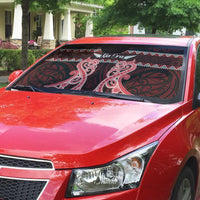 Kia Ora New Zealand Auto Sun Shade Maori Language Week Whero Taniko Motif - Polynesian Pride