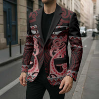 Kia Ora New Zealand Blazer Maori Language Week Whero Taniko Motif - Polynesian Pride