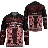 Kia Ora New Zealand Hockey Jersey Maori Language Week Whero Taniko Motif - Polynesian Pride