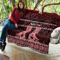 Kia Ora New Zealand Quilt Maori Language Week Whero Taniko Motif - Polynesian Pride