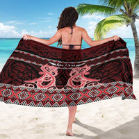 Kia Ora New Zealand Sarong Maori Language Week Whero Taniko Motif - Polynesian Pride